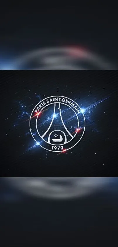 PSG logo on galaxy themed background wallpaper