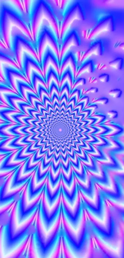 Psychedelic purple spiral pattern wallpaper design.