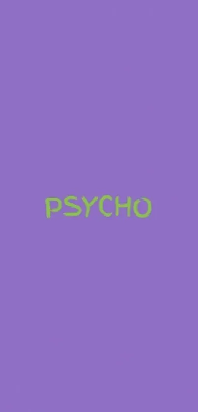 Psycho text on a purple background wallpaper.