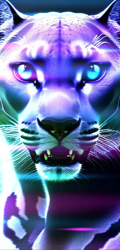 Purple Blue Felidae Live Wallpaper