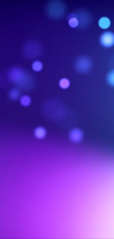 Purple bokeh wallpaper with glowing circles for mobile.