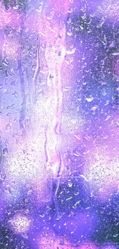 Purple and black abstract bokeh raindrop wallpaper for mobile.