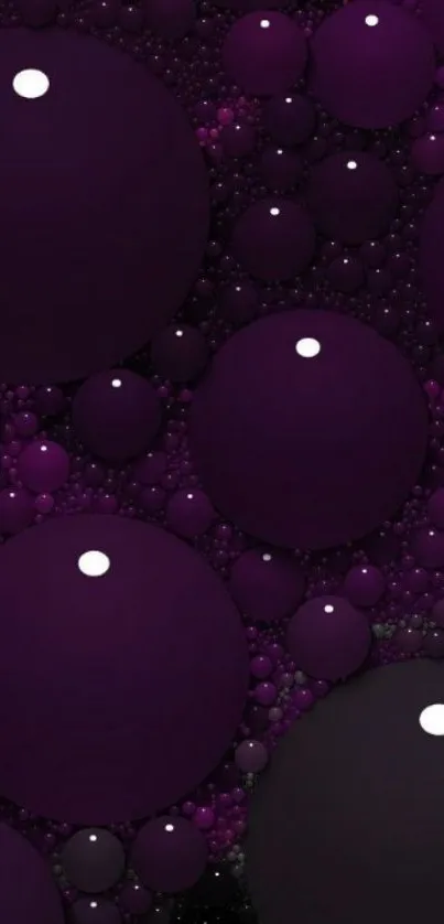 Abstract purple bubbles mobile wallpaper.