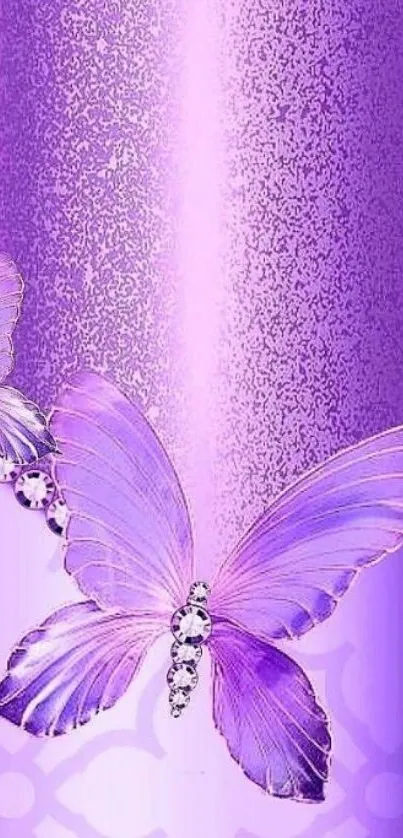 Purple butterfly wallpaper for mobile phone.