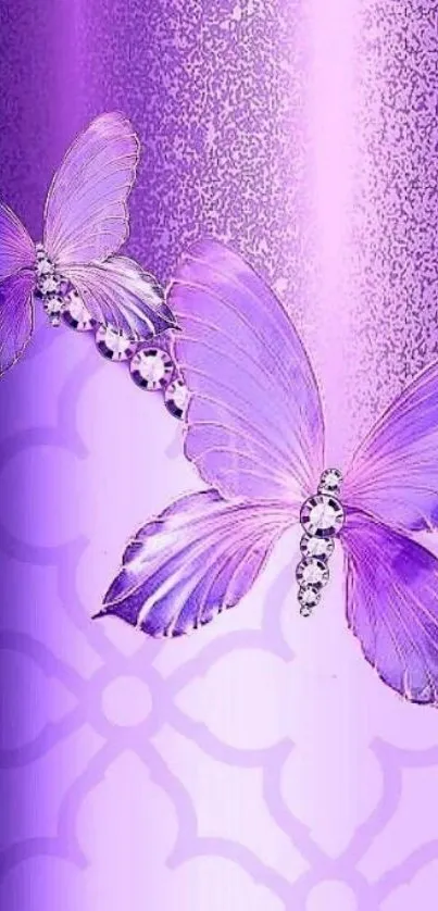 Purple butterfly wallpaper with elegant design.