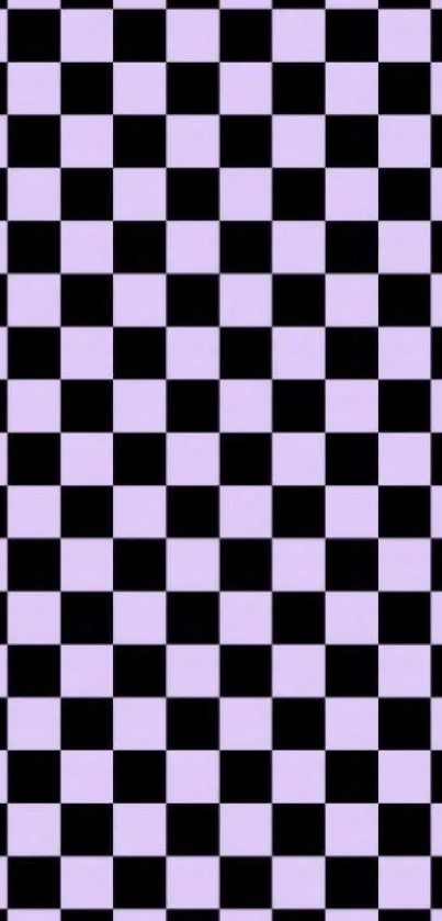 Purple and black checkered wallpaper design.