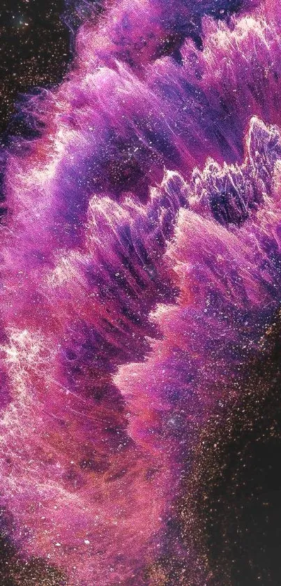 Purple cosmic wave abstract wallpaper design.