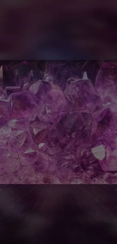 Elegant purple crystal wallpaper with gemstone texture.