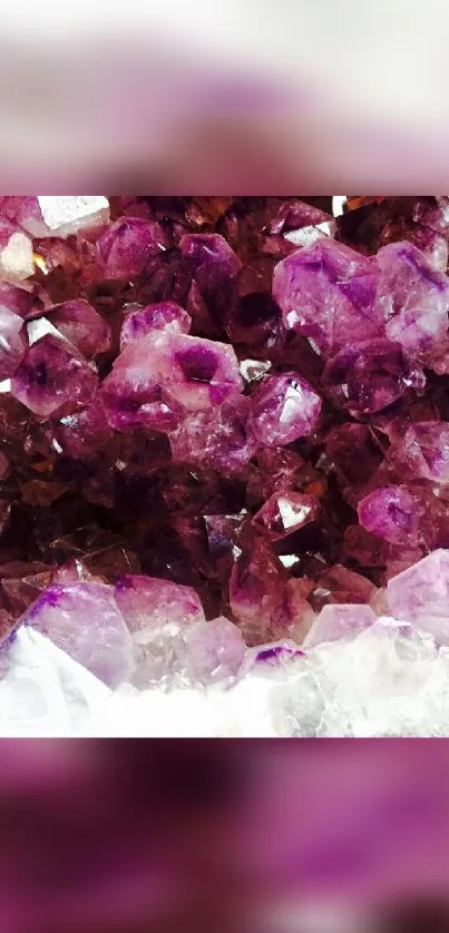 Vibrant purple crystal gemstone wallpaper for a mobile phone.