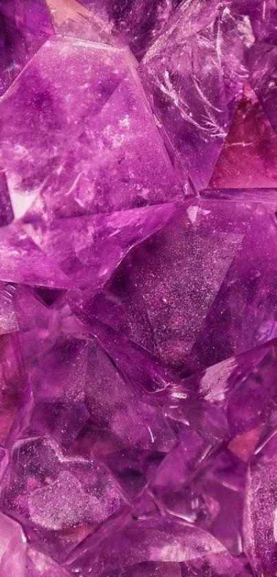 Vibrant purple crystal texture mobile wallpaper.