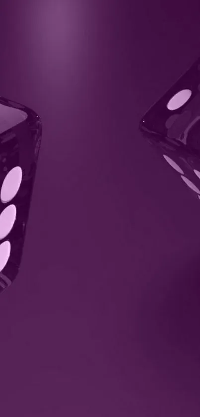 Dark purple wallpaper with two floating dice.