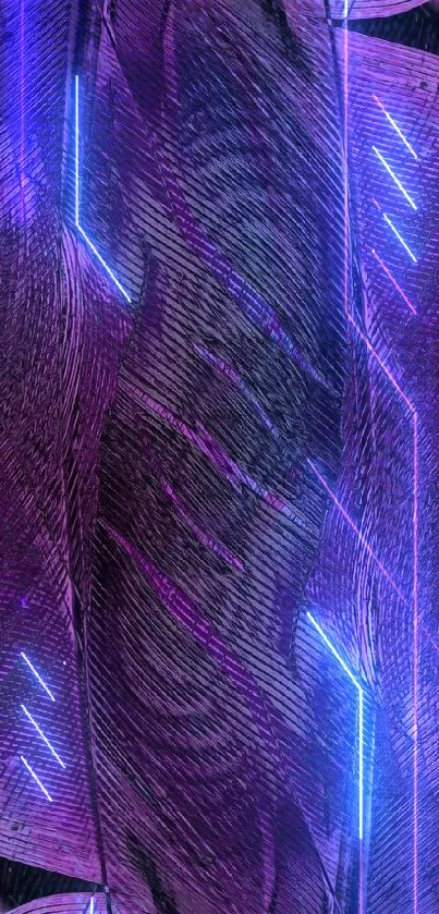 Purple feather pattern digital wallpaper design.