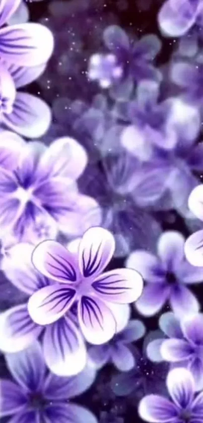 Beautiful purple floral wallpaper for mobile phones.