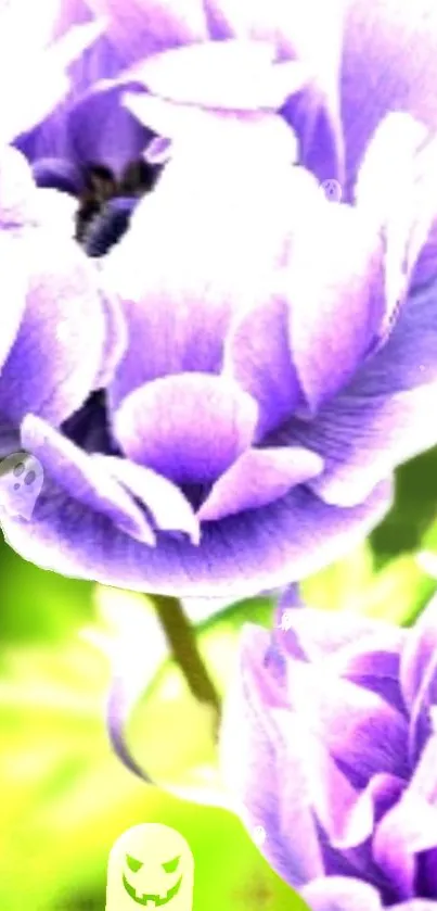 Enchanting purple flower wallpaper for smartphone background.