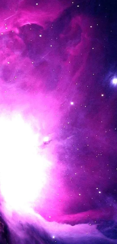 Purple galaxy nebula wallpaper with stars