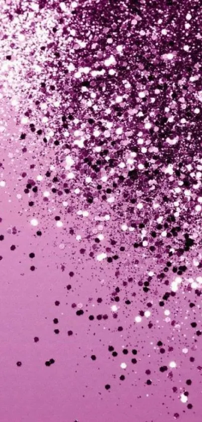 Purple glitter phone wallpaper with a chic and sparkling design.