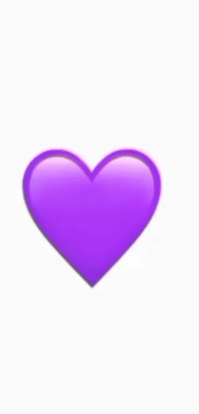 Purple heart emoji on a white background.