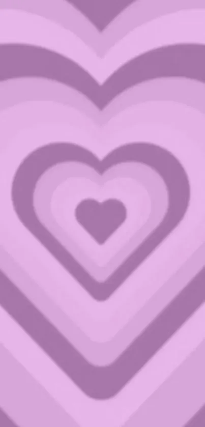 Purple concentric heart pattern mobile wallpaper.