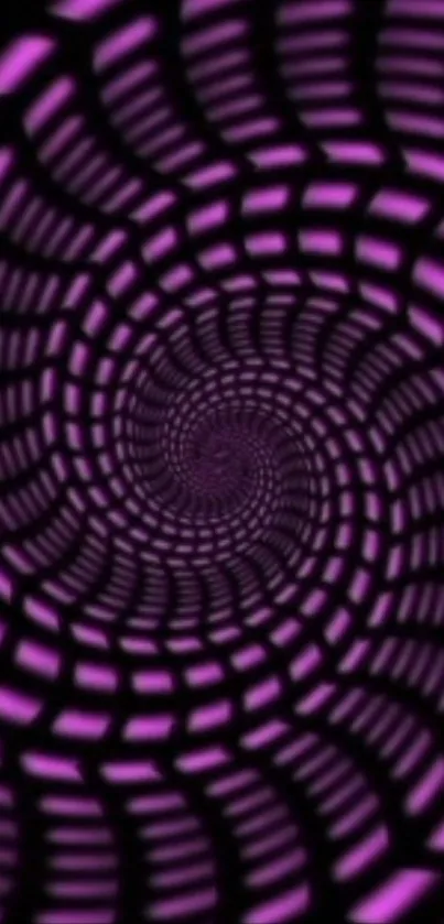 Purple hypnotic spiral wallpaper with 3D effect