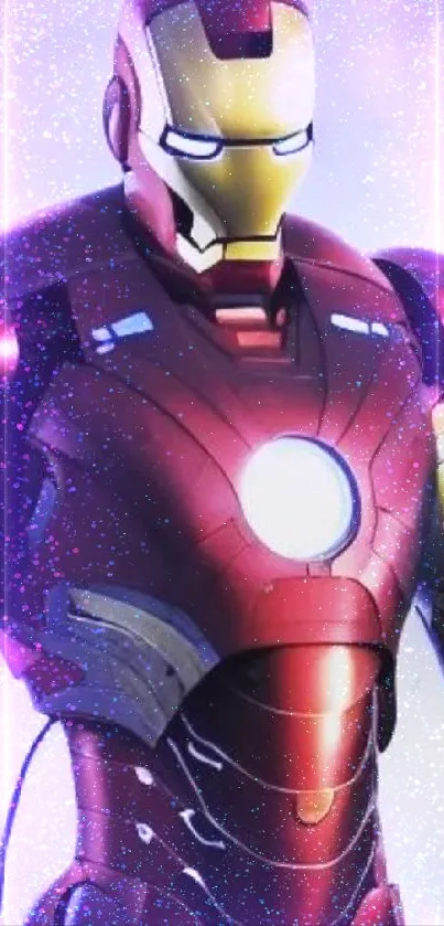 Purple Magenta Iron Man Live Wallpaper