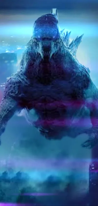 city lights godzilla Live Wallpaper