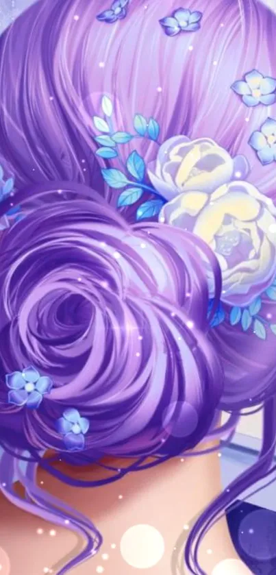 Purple Petal Flower Live Wallpaper