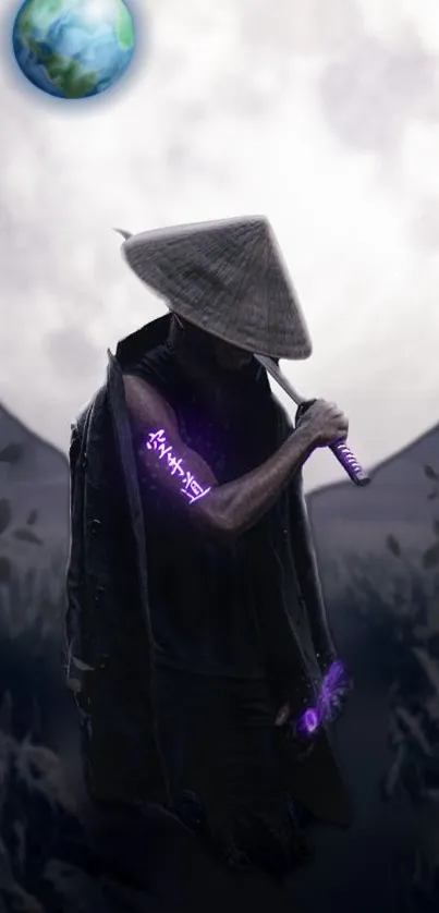 Purple Sky Hat Live Wallpaper