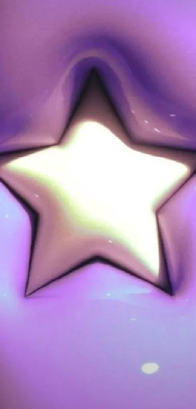 Creative purple star glow wallpaper design for phones.