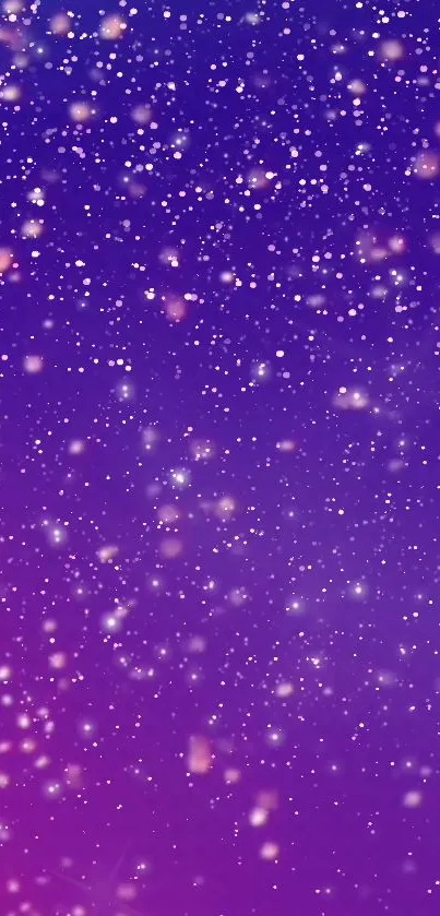 Purple starry night sky mobile wallpaper with a dreamy gradient effect.