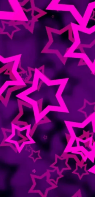 Purple and pink star pattern mobile wallpaper.