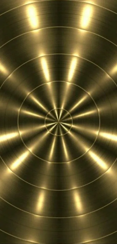 Golden concentric circles on a metallic background.