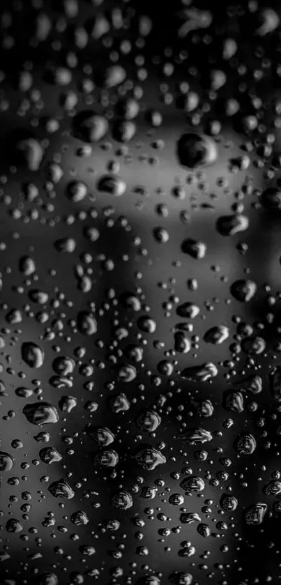 Black and white raindrops on glass pattern.