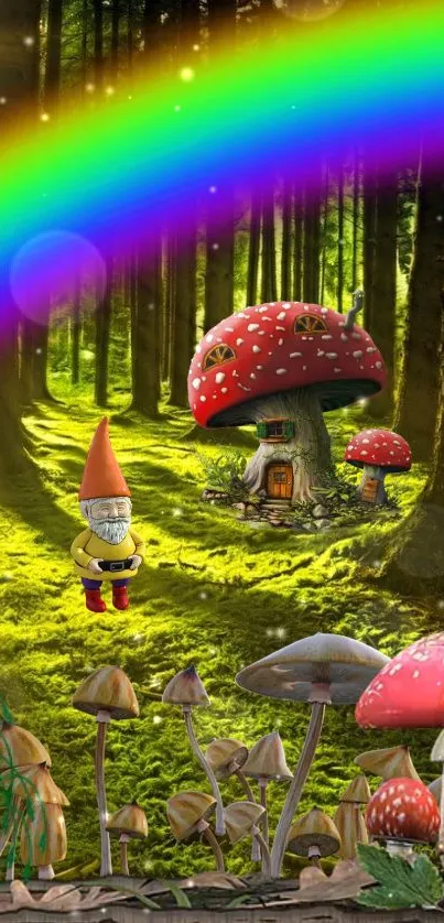 rainbow mushroom forest Live Wallpaper