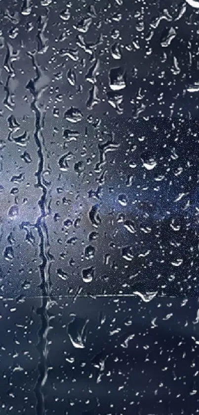 Blue raindrop wallpaper for mobile with calming water texture.