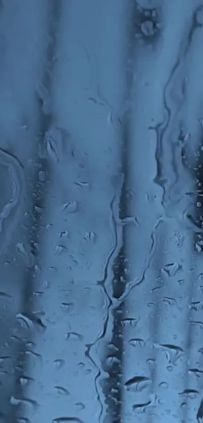 Abstract blue raindrop wallpaper with a serene water effect for phones.