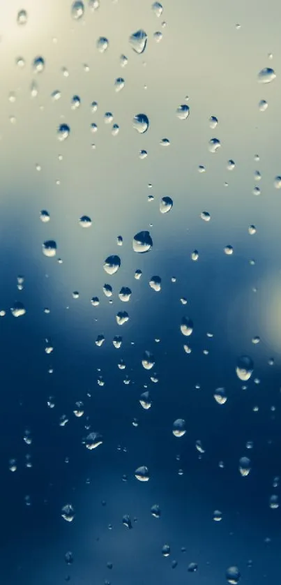 Close-up of raindrops on a window, creating a soothing scene.