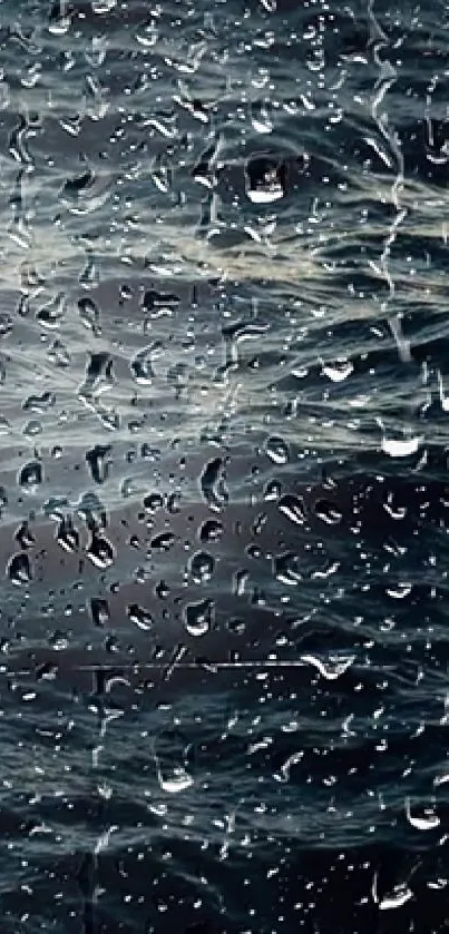 Abstract phone wallpaper with raindrops pattern in dark tones.