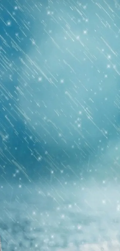 Rainy blue mobile wallpaper with raindrop patterns.