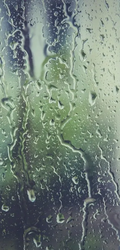 Rainy glass wallpaper with water droplets.