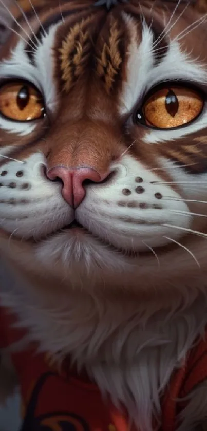 Realistic artistic cat portrait wallpaper