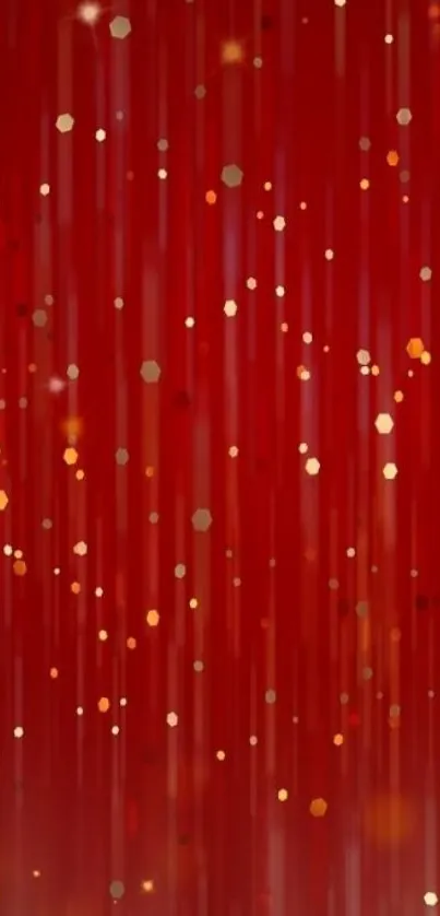 Vibrant red abstract glitter mobile wallpaper.