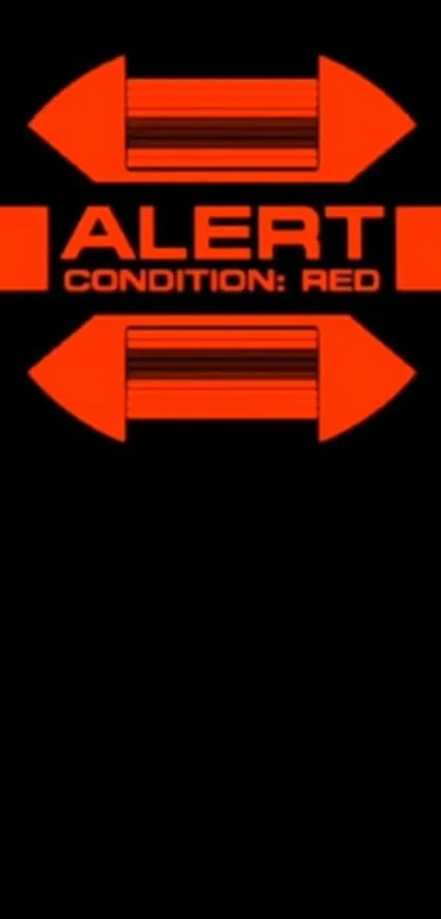 Red alert condition wallpaper with bold design.