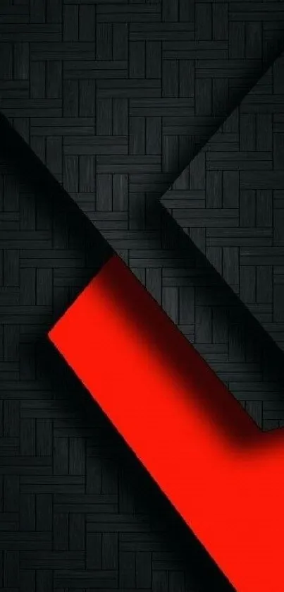 Black and red abstract geometric mobile phone wallpaper.