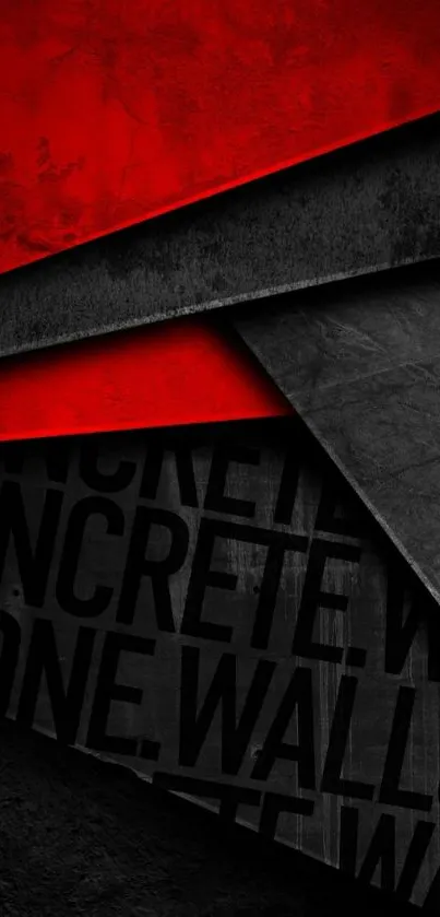 Red and black abstract mobile wallpaper with bold textures.