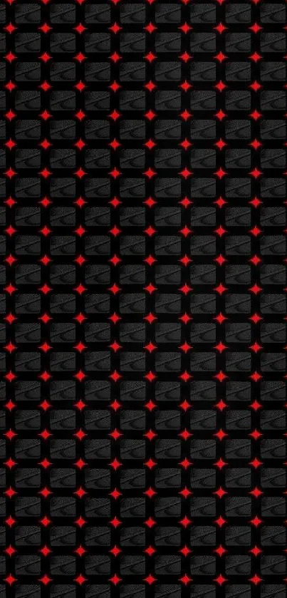 Red and black geometric pattern wallpaper for mobile phone.