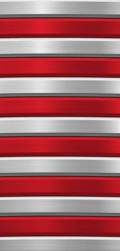 Red and silver striped wallpaper for mobile.