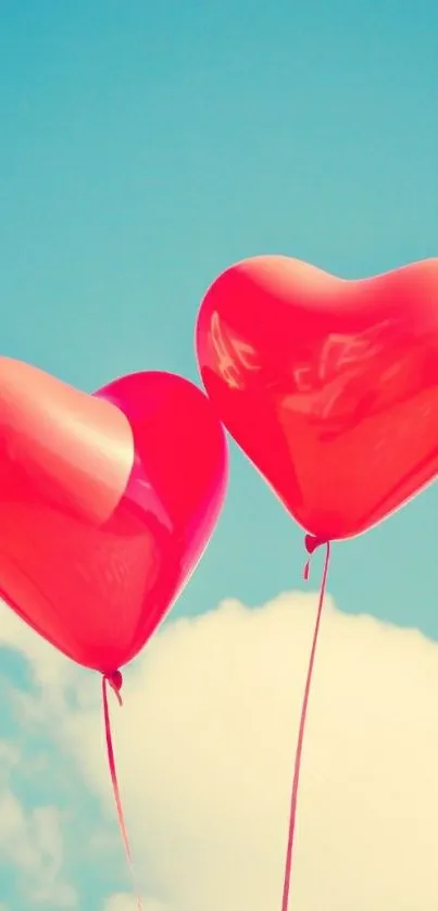 Red Balloon Heart Live Wallpaper