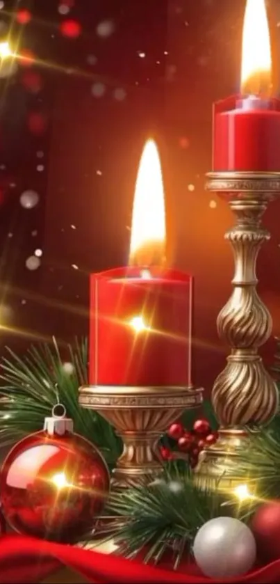 Red Candle Lighting Live Wallpaper