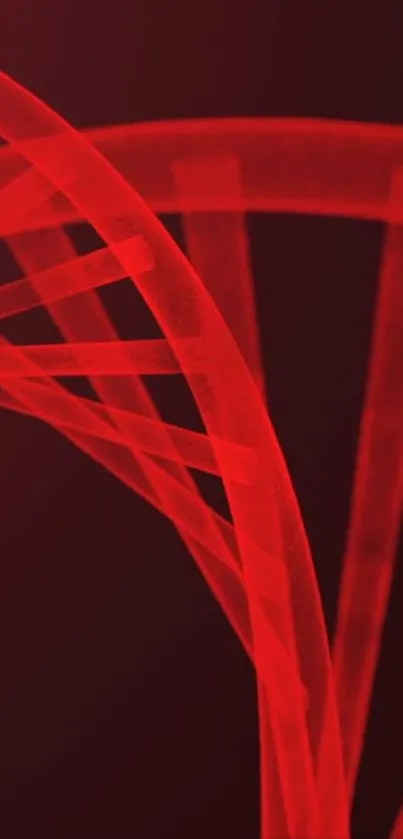 Red DNA helix on a black background.