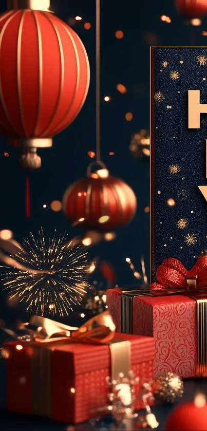 Red Event Christmas Decoration Live Wallpaper